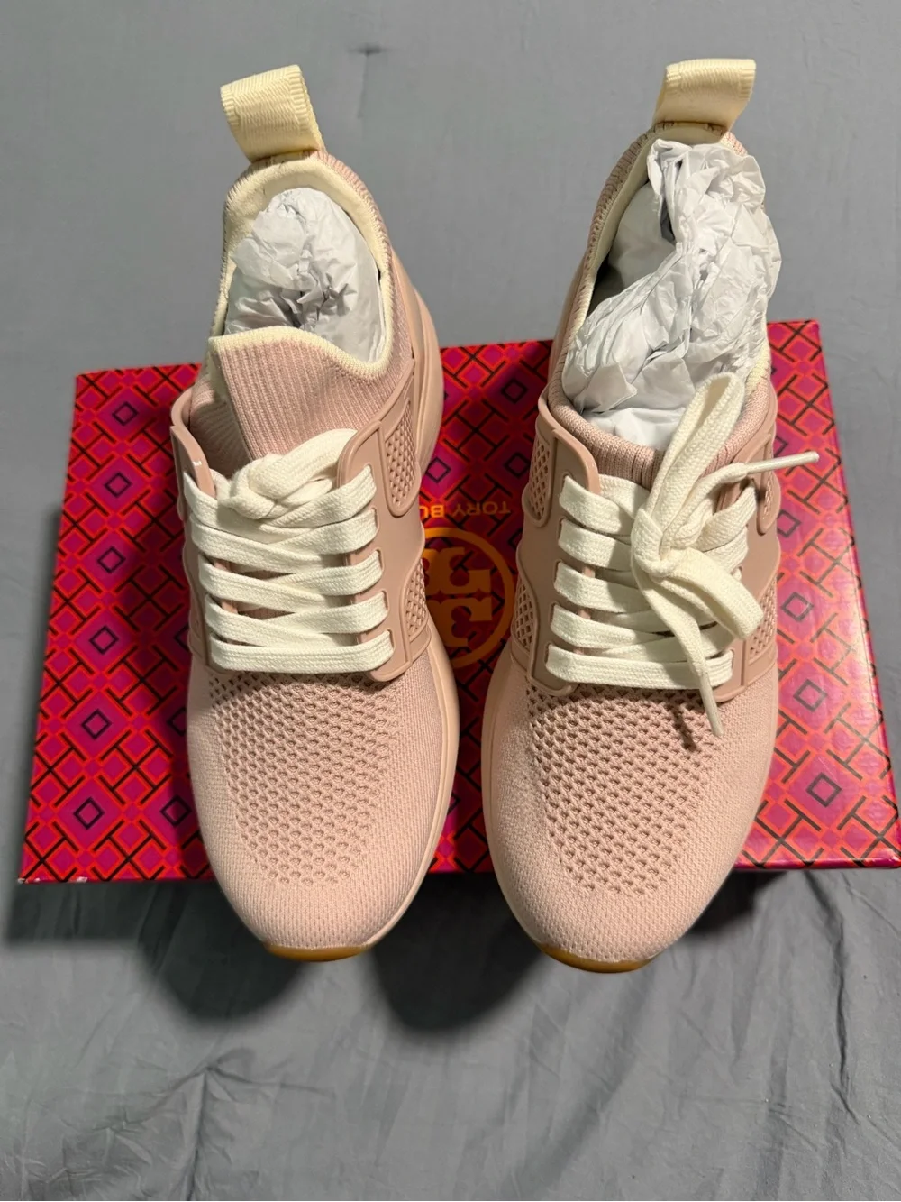 Tory Burch Blush Pink Knit Meadowsweet 970 sneakers